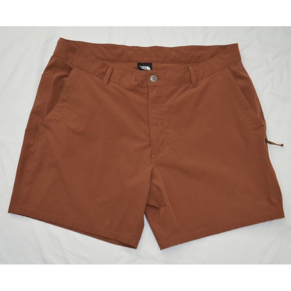 The North Face Rolling Sun Shorts Mens 40 7” Packable Flash Dry Rust Brown